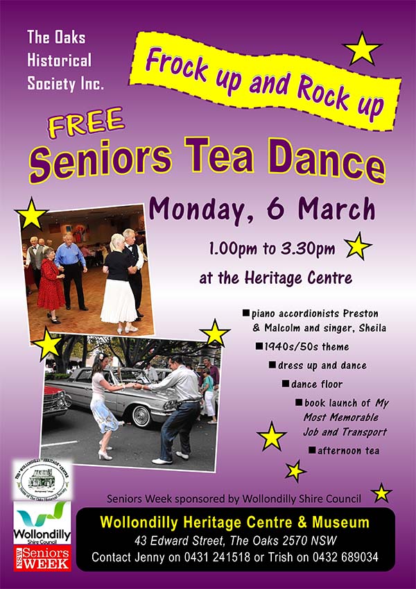 Seniors Week 2017 @ Wollondilly Heritage Centre & Museum | The Oaks | New South Wales | Australia
