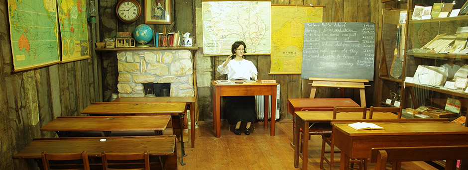 Mrs Martin in her Bush School Classroom